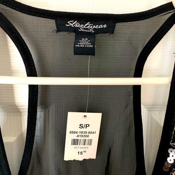 NWT Streetwear Society Sequin Tank Size S - Picture 2 of 3